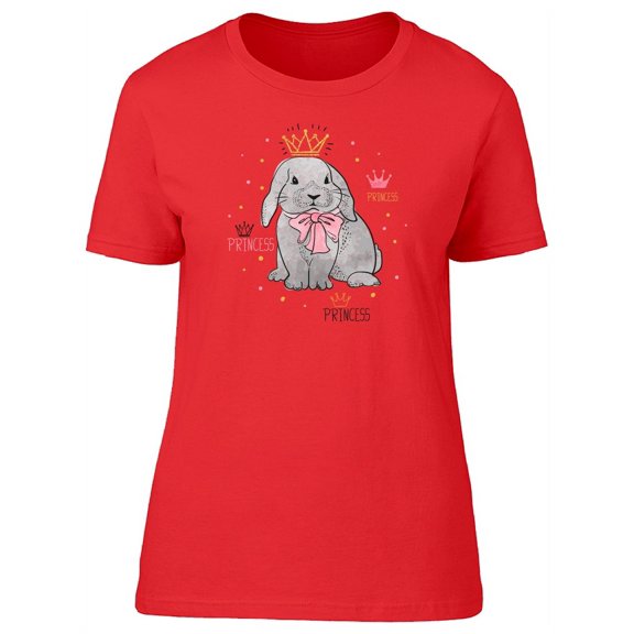Rabbit Princess With Crown T-Shirt Women -Image by Shutterstock, Female x-Large