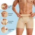 thumbnail image 7 of Molutan Mens Padded Boxer Briefs Shapewear Abdominal Compression Shorts Tummy Control Butt Lifter Underwear(Beige, 2XL), 7 of 7