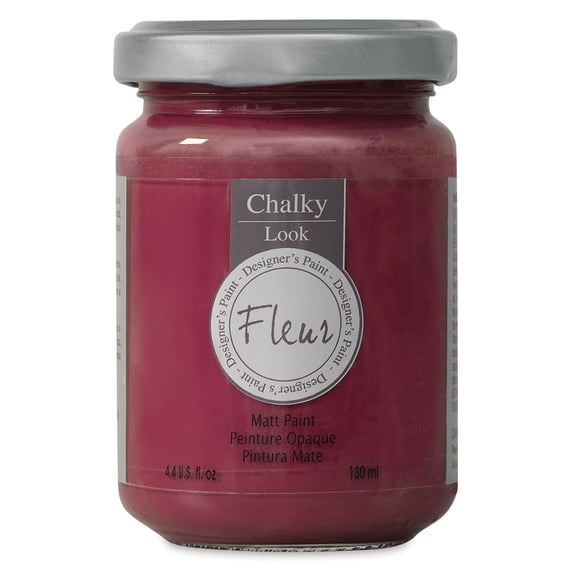 Fleur Chalky Look Paint - Porto Red, 4.4 oz jar
