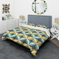 thumbnail image 3 of Designart 'Retro Abstract Design VII' Mid-Century Modern Duvet Cover Set, 3 of 4
