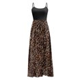 Teen Girl Party Dress Women Leopard Print Long Dress Summer Beach