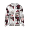 thumbnail image 2 of Uemuo Christmas Snowman With Hat Pattern Women's Full Zip UPF 50+ Sun Protection Hoodie Jacket Long Sleeve Sun Shirt Hiking Outdoor Performance with Pockets-3X-Large, 2 of 9