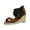 Black, variant on Clearance VerPetridure Women's Sandals Summer Casual Shoes Color Soft Belt Leopard Weave Slope Heel Zipper Sandals
