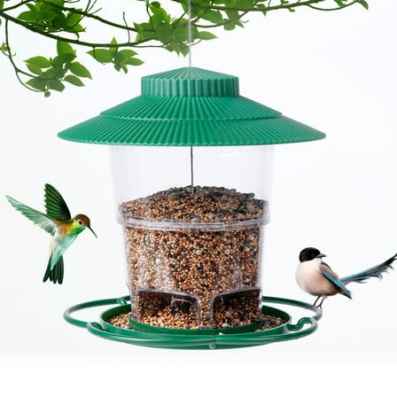 Bird Feeder For Outdoors Squirrel Proof, Hanging Bird Feeder,Finch Feeder, Suitable For Bird Seed For Outside Feeders, 2.2 lbs Capacity(Green)