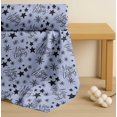 thumbnail image 4 of Soimoi Blue Cotton Cambric Fabric Star & Snowflakes Text Print Sewing Fabric Yard 56 Inch Wide, 4 of 7