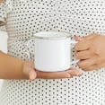 thumbnail image 3 of Weddingstar Plain White Enamel Stainless Steel Coffee Mug, 3 of 3