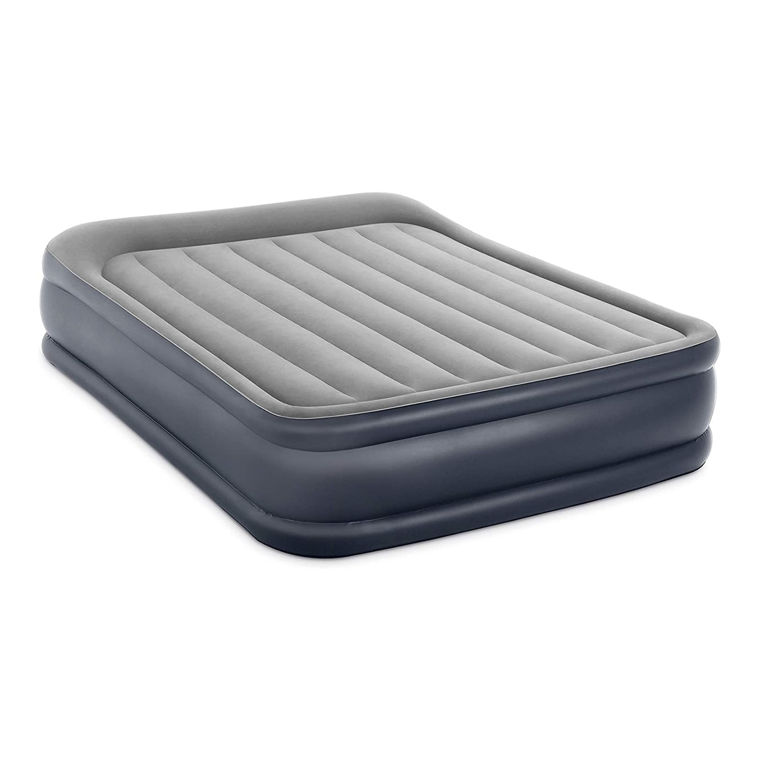 Intex Dura Beam Deluxe Pillow Raised Air Mattress Bed with Built In Pump Queen Walmart