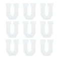 thumbnail image 1 of Parche de letras U de Uxcell, letras blancas para planchar, parches bordados para ropa, paquete de 9, 1 of 7