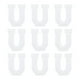 thumbnail image 1 of Parche de letras U de Uxcell, letras blancas para planchar, parches bordados para ropa, paquete de 9, 1 of 7