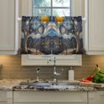 thumbnail image 2 of Yayeee Kitchen Curtains Light Filtering 27"x24" Rod Pocket Short Cafe Window Panel, Swirling Starry Sky, 2 of 7