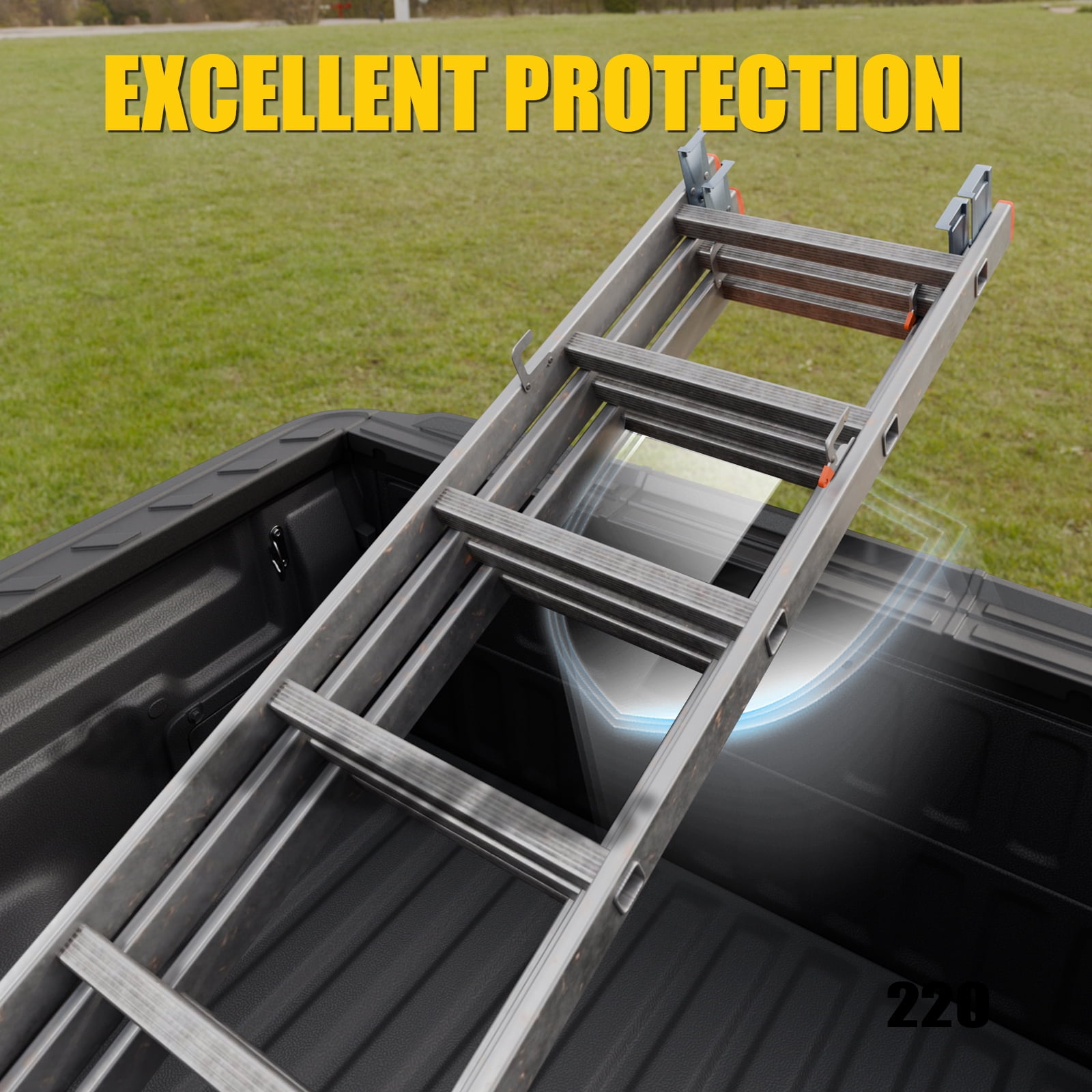 Truck Bed Cap Covers Compatible with 2022-2025 Ford Maverick Pickup Bed Front Side Rail Cap Protector Tailgate Molding Cover Protector 4PCS for 2024 Maverick Accessories