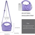 thumbnail image 3 of LHSHID Women Woven Tote Small Crossbody Bag, Weave Quilted Purse Square Shoulder Bag Woven Handbag with Detachable Strap, 3 of 7