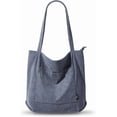 thumbnail image 1 of Bolso de pana con cremallera, impermeable, para mujer, con bolsillos y compartimentos, de gran capacidad, para el hombro., 1 of 5