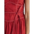 thumbnail image 4 of Free Assembly Women's and Women's Plus Sweetheart Belted Cotton Utility Midi Dress, Sizes XS-4X, 4 of 5