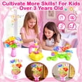 thumbnail image 4 of HXFOU DIY Unicorn Craft Kit for Girls Ages 3-12, Girls Flower Making Kit with Lighted Vase, DIY Fabric Flower Bouquet Arts and Crafts Set, Unicorn Gifts for Girls, Pink, 4 of 9