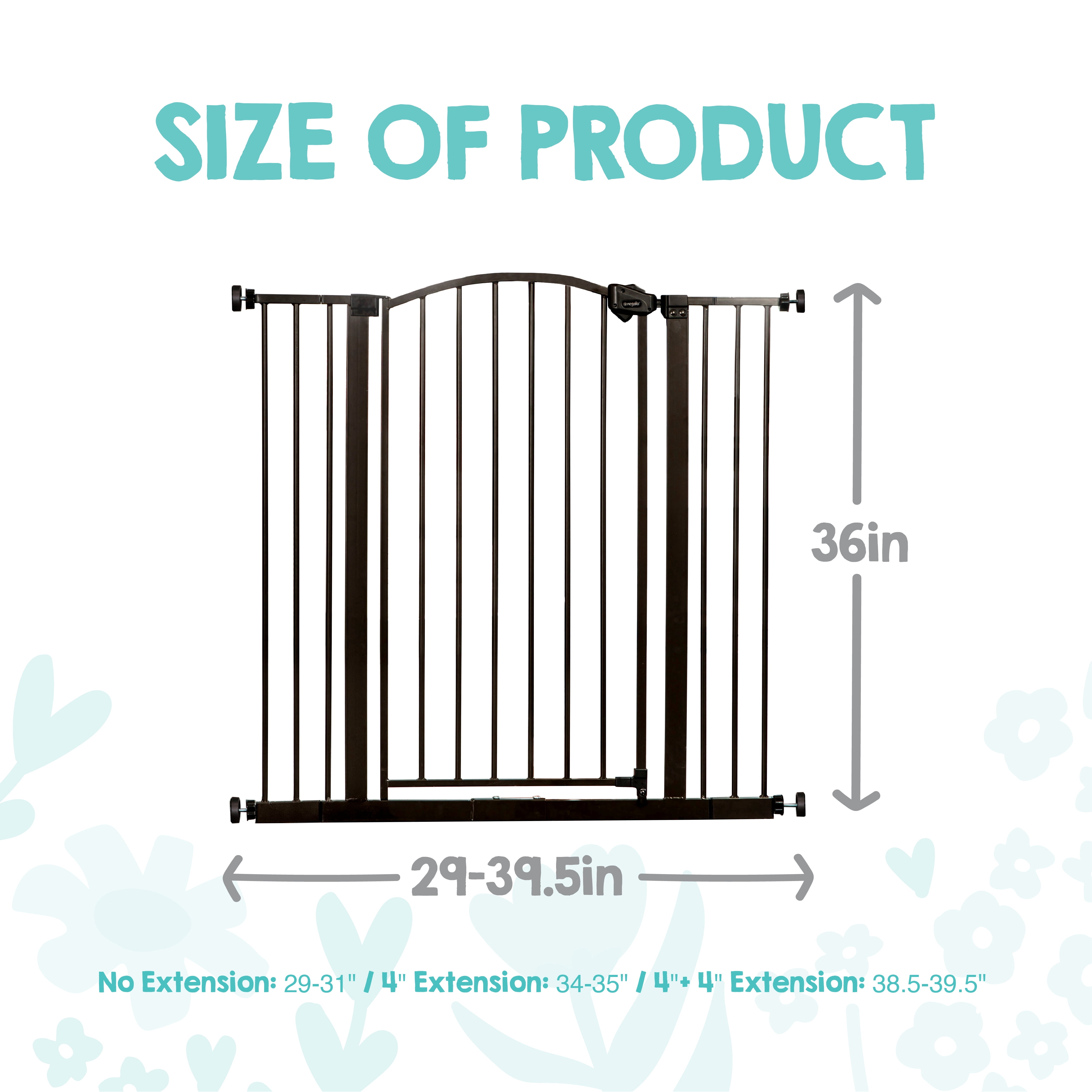 Regalo Home Accents Extra Tall Baby Gate, Extra Tall Gate
