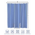 thumbnail image 4 of Split Shower Curtain for Transfer Bench, Navy Blue Stripe Fabric Shower Curtains for Bathroom, Modern White Vertical Striped Geometric Tub Sliding Transfer Bench Waterproof Bath Curtains 72"x78", 4 of 9