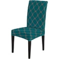 thumbnail image 2 of Chair Cover Slipcover Set of 4 Abstract Green Background with Colored Lines Chair Covers Dining Room Chair Seat Covers for Kitchen Dining Room, 2 of 5