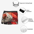 thumbnail image 3 of Balery Abstract Red Koi Fish Art Calzoncillos bóxer para hombre, ropa interior de algodón suave y transpirable con cinturilla de nailon-Small, 3 of 5
