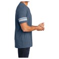 thumbnail image 3 of Yellow Rooster Men's Game T-Shirts with Stripes Printed Sleeves Heathered True Navy/White 2XL, 3 of 6