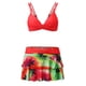 thumbnail image 5 of ICHUANYI Clearance Swimsuits For Women 2 Piece Hawaiian Tropical Print Swim Cami Bra And Ruffles Skirts Bathing Sets Beachwear(Red, XXXL) Ichuanyi Ichuanyi, 5 of 6