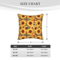 thumbnail image 4 of Fotbe Colorful Bohemian Sunflower Pattern Velvet Decorative Throw Pillow Covers with Elegant Piping, Soft Plush Cushion Cover for Sofa, Bed, Car, Office-18"x18", 4 of 8