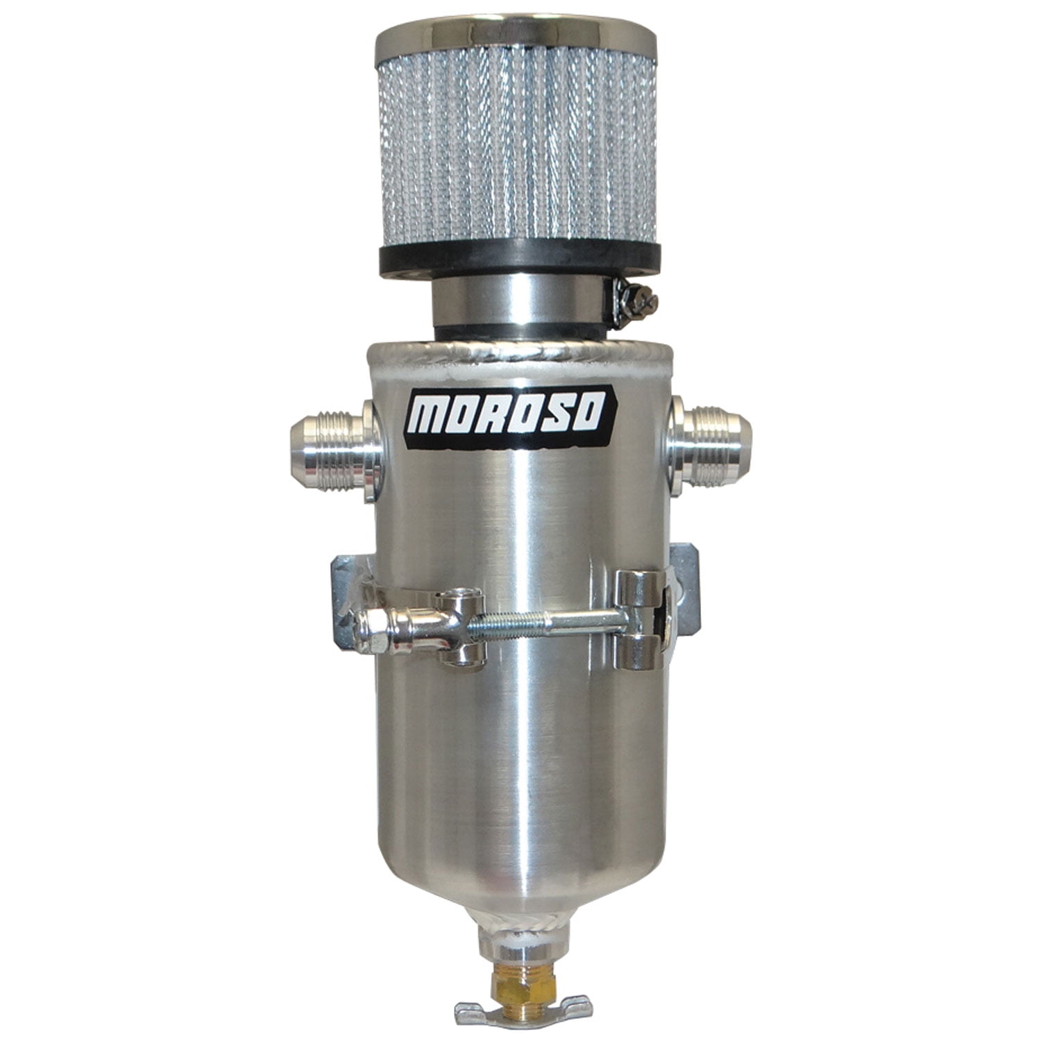 Moroso 85468 Engine Oil Breather Tank and Catch Can w/ 10An Male