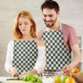 thumbnail image 3 of Navy and Beige Checkerboard Pattern Apron-Garden Aprons for Women with Pockets-Cotton Linen Waterproof Kitchen Cooking Gardening Aprons Adjustable for Kitchen,Cooking,BBQ and Salon 33x27 Inch, 3 of 7