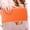 Orange, variant on Double Zip Wristlet Wallet For Women Patent Crocodile Card Money Holder (Orange)