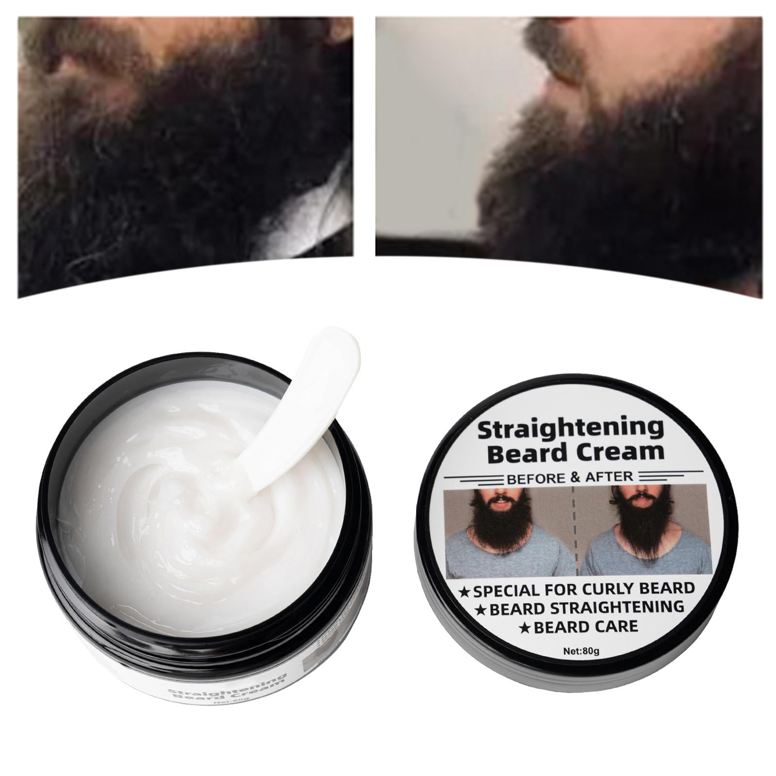 Straightening Beard Cream 80G for Men'S Grooming, Hair Styling