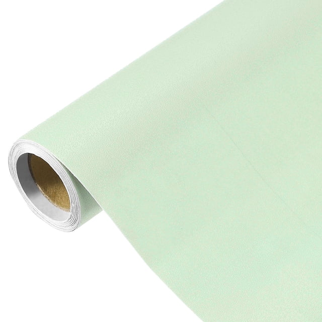 Uxcell Papel Tapiz Autoadhesivo y Despegable Papel Contacto Color Sólido Vinilo Papel de Pared Decorativo Verde Claro 118" x 15.7"