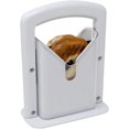thumbnail image 1 of Rebanador de bagels, con agarre seguro y protector de seguridad para bagels, panes, muffins, panecillos, utensilio de cocina en acero inoxidable blanco JM MX-0134689FYD, 1 of 5
