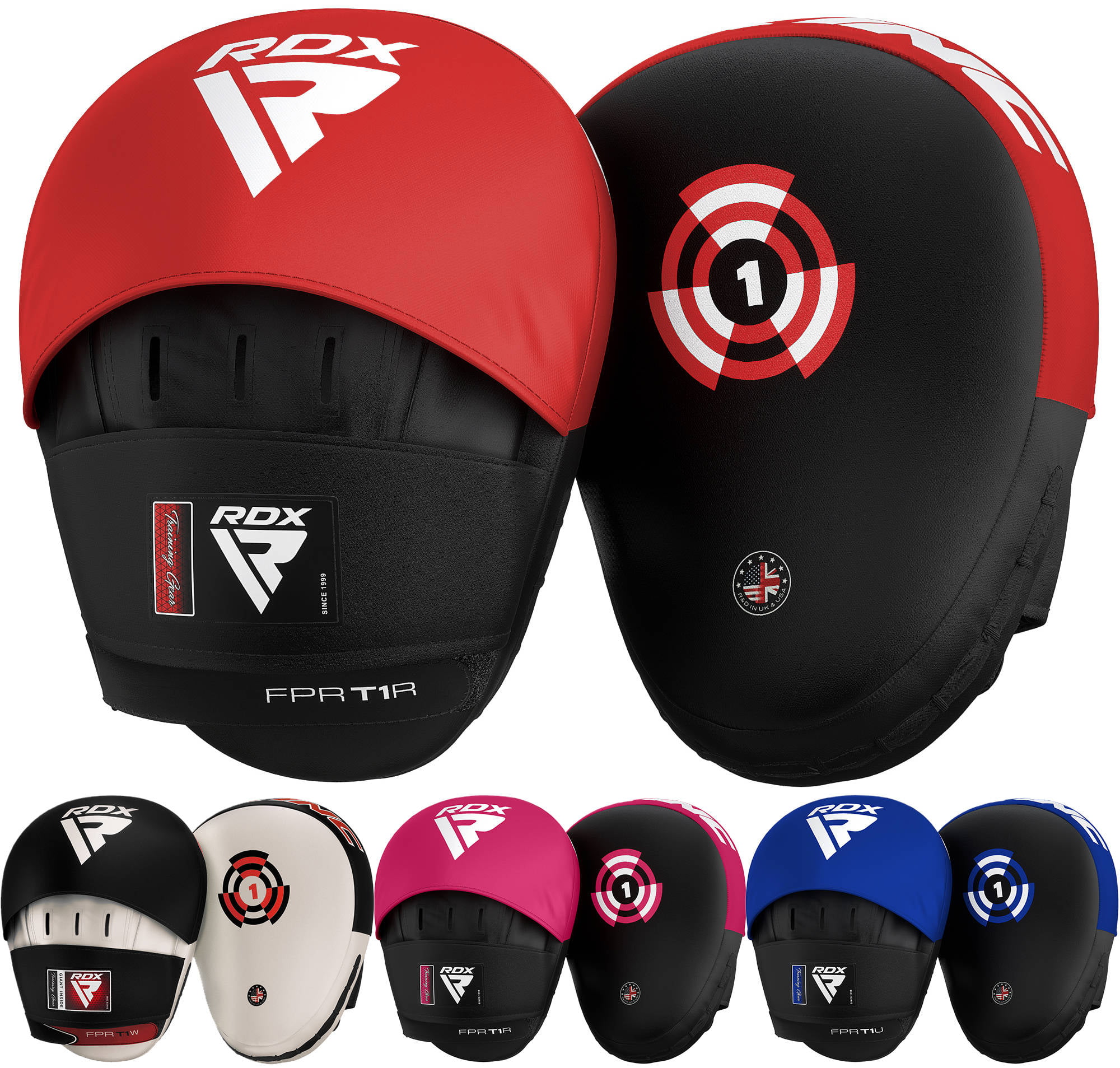 RDX Boxing Focus Pads Hook & Jab Mitts MMA Punch Bag Curved Kick Thai pads T2R 