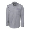 thumbnail image 2 of Men's Cutter & Buck Charcoal Northwestern Wildcats Easy Care Stretch Gingham Long Sleeve Button-Down Shirt, 2 of 3