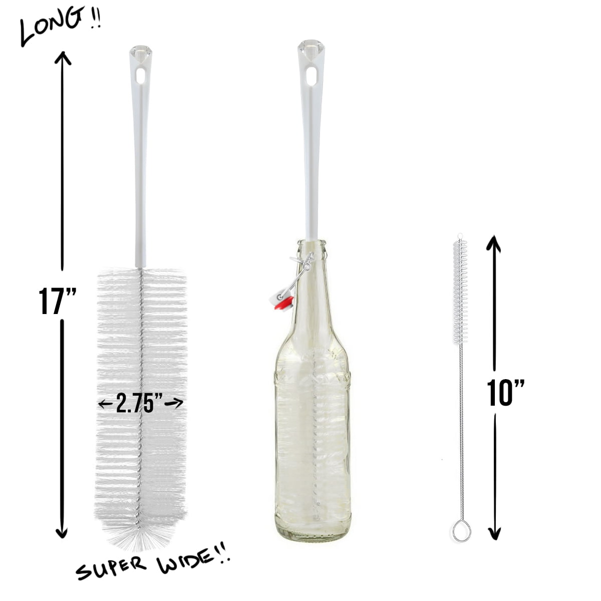17 Hygienic Narrow Opening Bottle Brush