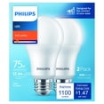 thumbnail image 3 of Philips A19 E26 (Medium) LED Bulb Soft White 75 Watt Equivalence 2 pk, 3 of 5