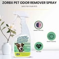 thumbnail image 2 of ZORBX Unscented Pet Odor Remover Spray 24oz Advanced Deodorizer for Litter, Fabric, Carpet & Pet Bedding, 2 of 5
