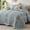 Boho Quilt - Teal Blue, variant on Boho Quilt Bedding Set,Teal Blue, Striped Design, 3 count Lightweight Reversible Microfiber Bedspread Coverlet with 2 Pillowcase