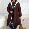 thumbnail image 2 of Long Sherpa Jackets for Women 2026 Thermal Fleece Lined Winter Coats Oversized Zip-up Soft Warm Bed Blanket, 2 of 6