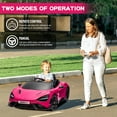 thumbnail image 3 of MUKIDY Electric Ride on Car for Kids, Licensed McLaren765LT 12V 7Ah Kids Ride-on Toy for Toddlers 3-6 with Remote, LED Lights, Bluetooth - Pink, 3 of 9