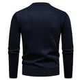 thumbnail image 2 of uikmnh Sweaters for Men Men's Solid Color Winter Thermal Sweater Coat Lined Knitted Pullover Top Soft Warm Casual Outerwear for Cold Weather Comfort Size:2XL, 2 of 4