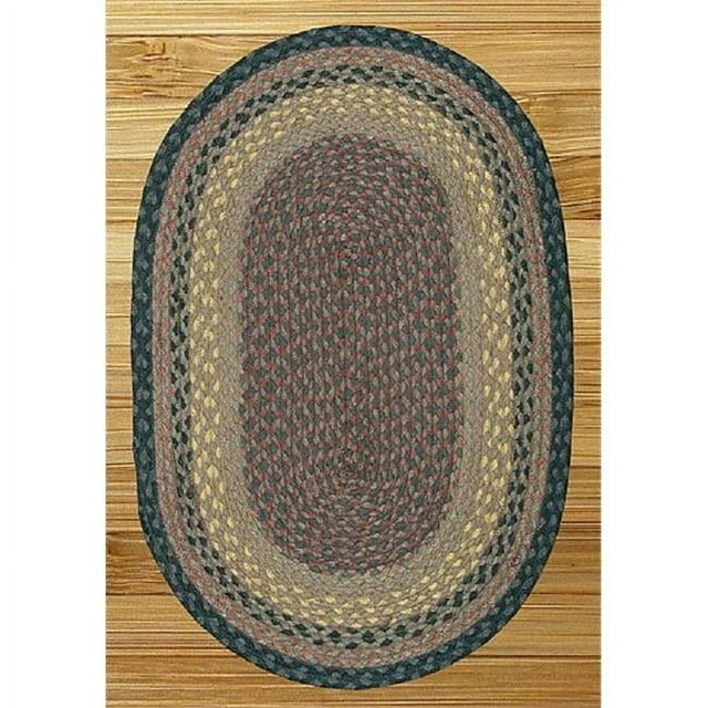 Capitol Earth Rugs 02-099 Brown-Black-Charcoal Jute Braided Rug