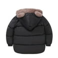 thumbnail image 4 of Generic Jackets for Kids Trendy Plus Size Toddler Boys Girls Winter Coat Bear Ears Hooded Two Wear Thicken Windproof Zipper Warm Outwear 2024 for Fashion Simplicity Cozy Casual (2-3 Years,Black), 4 of 9