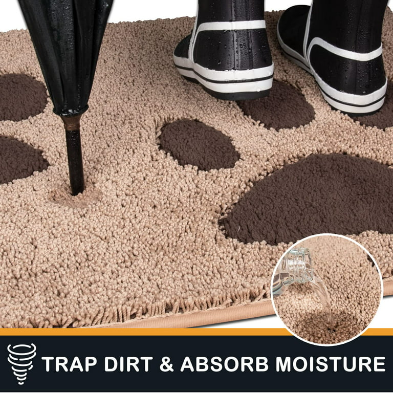 PURRUGS Dirt Trapper Door mat 33.5 x 59, Non-Skid/Slip Machine Washable  Microfiber Entryway Rug, Dog Door Mat, Super Absorbent Welcome mat for  Muddy