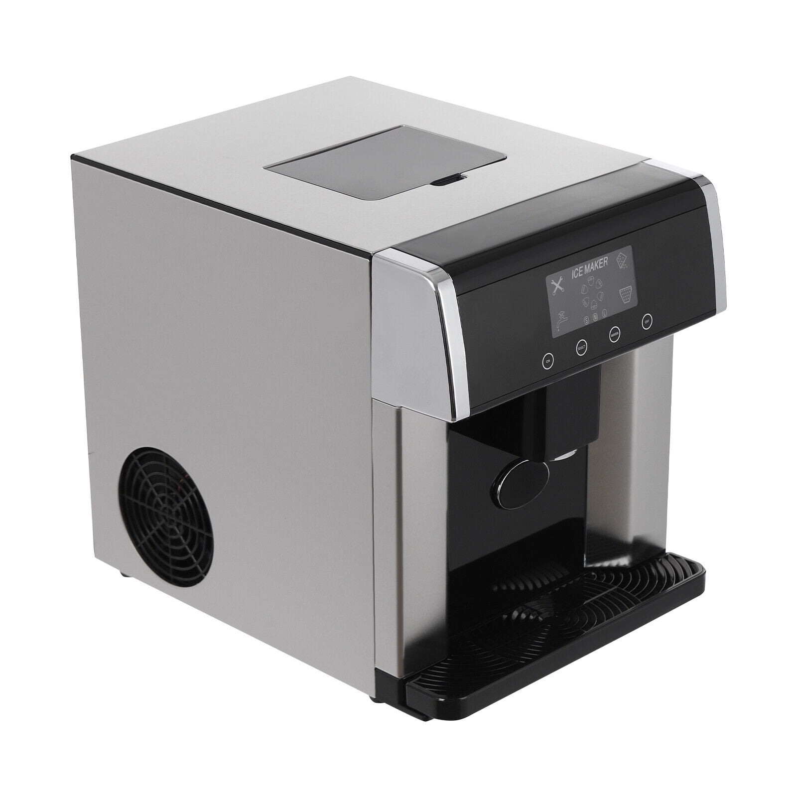 2in1 Self Dispensing Countertop Nugget Ice Maker Cold Water Making Machine