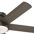 thumbnail image 3 of Hunter WiFi 54" Romulus Noble Bronze Ceiling Fan with Light Kit and Remote, 3 of 7