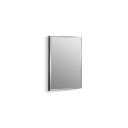 Kohler 16" W X 20" H Aluminum Single-Door Medicine Cabinet with Mirrored Door, Beveled Edges