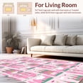 thumbnail image 2 of ODIKA 4'x6' Machine Washable Non-Slip Area Rug, Whimsical Pink Fantasy High Traffic Rug, Pink, 13455, 2 of 7