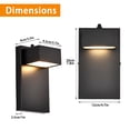 thumbnail image 5 of Outdoor Wall Sconce with Dusk to Dawn Sensor,3000K Warm White,LED Waterproof Black Outdoor Porch Light Fixture for House, Garage, Entryway, 5 of 11
