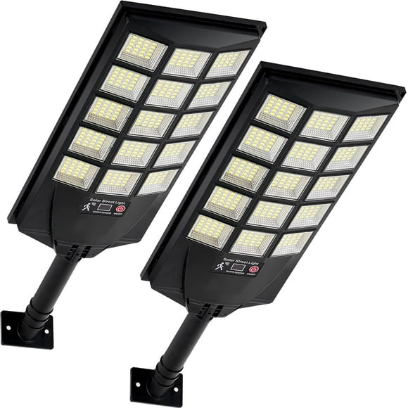 Luces solares Aqraou 6500 K del anochecer al amanecer con mando a distancia, paquete de 2